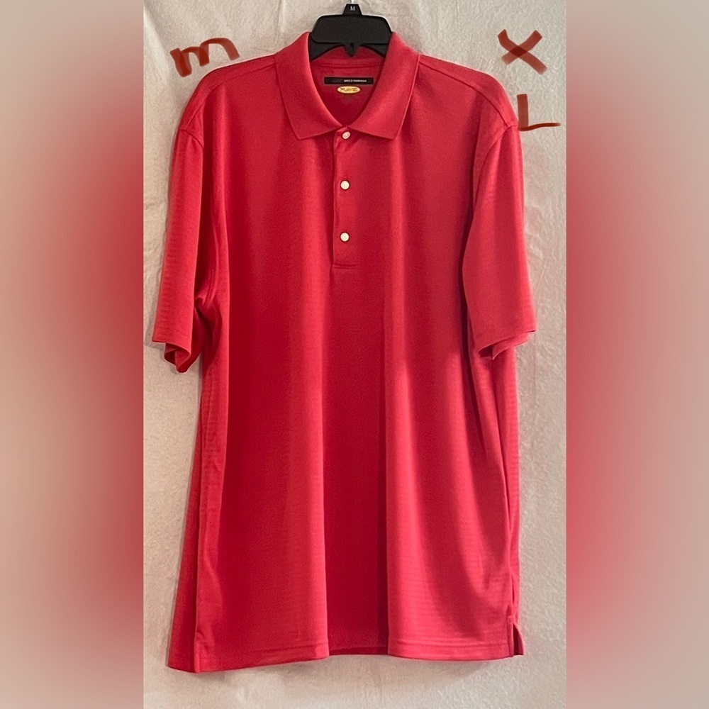 MENS CARMINE COLORED GOLF ⛳️ SHIRT